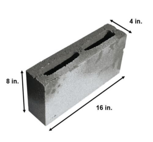 4 in. x 8 in. x 16 in. Concrete Block Hollow - Image 2