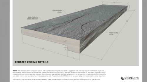 STONEarch Natural Stone Rebated Coping - Rock Face - Image 4