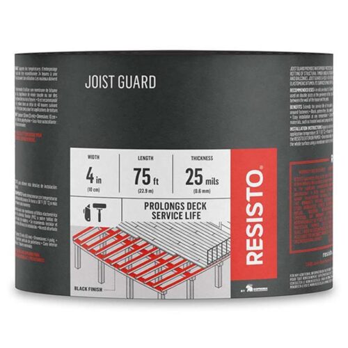 Resisto Joist Tape Resisto Joist Guard 4-in x 75-ft Black Joist Waterproof Membrane - Image 1