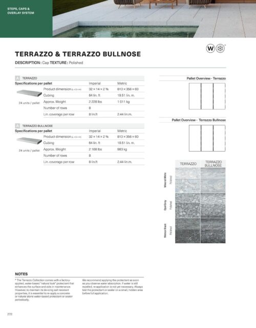TERRAZZO Bullnose Cap - Polished Pool Coping and Wall Cap | Techo-Bloc - Image 2