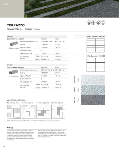 TERRAZZO Polished Patio Slab 600 x 300 x 60mm | Techo-Bloc - Image 4