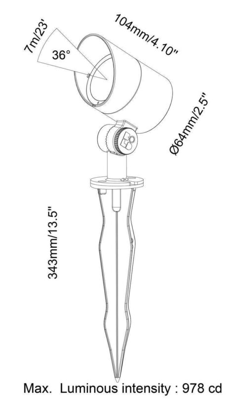 BOLD Strata M Medium Low Voltage LED Spotlight – Black Anodized Aluminum for Outdoor Accent Lighting - Image 10