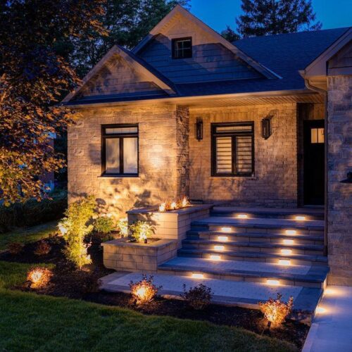 edge-7-low-voltage-hardscape-lighting-fixture BOLD Edge 7 Low Voltage LED Undercap Light – 120mm (7-Inch) with Bracket, Black Anodized Aluminum - Image 3