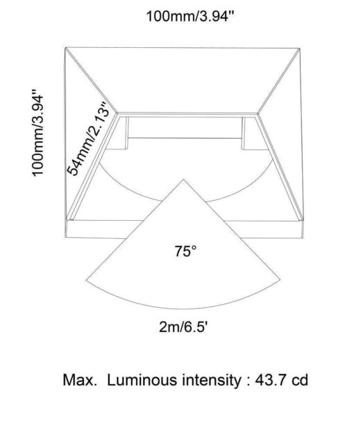 BOLD Hero | Black or White | 100mm (4") Low Voltage LED Wall Light - Anodized Aluminum - Image 8