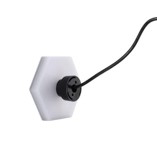 BOLD Prism Backlit 4 Low Voltage LED Wall Light – 100mm (4-Inch) Hexagonal, Black Polycarbonate with 360° Glow - Image 4