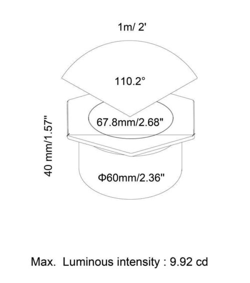 modern-diamond-hex-60mm-black-recessed-light-for-outdoors-angle BOLD Diamond 60mm (2 3/8") Low Voltage LED Recessed Light - Image 21