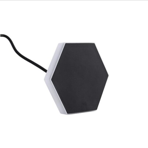 BOLD Prism Backlit 4 Low Voltage LED Wall Light – 100mm (4-Inch) Hexagonal, Black Polycarbonate with 360° Glow - Image 2