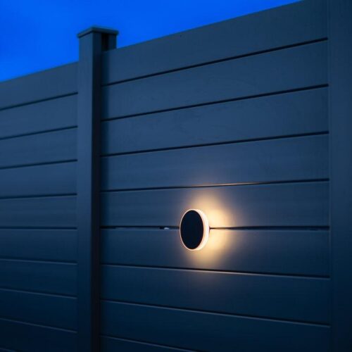 BOLD Silo Backlit 4 Low Voltage LED Wall Light – 100mm (4-Inch) Round, Black Polycarbonate with 360° Glow - Image 4